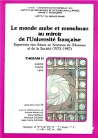 Répertoire des thèses en Sciences de l'Homme et de la Société 1973-1987